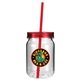 aerial view a group of 24 oz plastic mason jar, full color digital, image 6 of 21