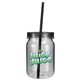 aerial view a group of 24 oz plastic mason jar, full color digital, image 8 of 21