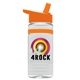 aerial view a group of groove stripe 20 oz tritan(tm) sports bottle with flip straw lid and digital imprint, image 3 of 9