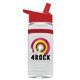 aerial view a group of groove stripe 20 oz tritan(tm) sports bottle with flip straw lid and digital imprint, image 4 of 9