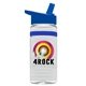 aerial view a group of groove stripe 20 oz tritan(tm) sports bottle with flip straw lid and digital imprint, image 5 of 9