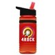 aerial view a group of groove stripe 20 oz tritan(tm) sports bottle with flip straw lid and digital imprint, image 7 of 9