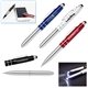a group of 3 in 1 soft - touch stylus, led flashlight and ballpoint pen