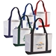a group of classic 2- tone poly tote bag