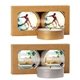 aerial view a group of scented candle 2- pack in kraft window box, image 1 of 5