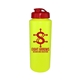aerial view a group of 32 oz sports bottle with flip top cap, image 7 of 15