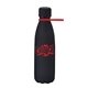aerial view a group of 17 oz matte finish stainless steel bottle with silicone strap, image 1 of 13