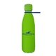 aerial view a group of 17 oz matte finish stainless steel bottle with silicone strap, image 3 of 13