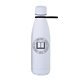 aerial view a group of 17 oz matte finish stainless steel bottle with silicone strap, image 7 of 13