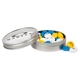 a group of silver tins with printed lid - 1.5 oz personalized mms(r)
