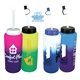 aerial view a group of 32 oz mood grip water bottle with flexible straw, image 1 of 9