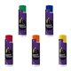 aerial view a group of spf 15 lip balm in white tube with colored cap, image 1 of 5