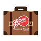 a group of full color luggage tags - suitcase