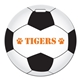 a group of soccer ball shaped luggage tag