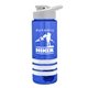 aerial view a group of sergeant stripe - 24 oz tritan(tm) shaker bottle with drink thru lid and stripe bands, image 4 of 15