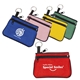 a group of double - zipper coin purse with key ring