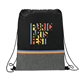 aerial view a black rainbow rpet drawstring bag, image 1 of 5