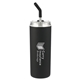 aerial view a black marka copper vac tumbler w / ss straw 20 oz, image 1 of 6