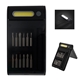 aerial view a black 14- in -1 fix all screwdriver set, image 1 of 3