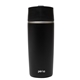 aerial view a black perka(r) macchiato 12 oz double wall coffee / tea press tumbler, image 1 of 9