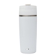aerial view a white perka(r) macchiato 12 oz double wall coffee / tea press tumbler, image 1 of 9