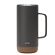 aerial view a grey perka(r) kerstin 16 oz 304 double wall stainless steel mug, image 1 of 5