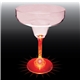 a clear bowl with red stem 12 oz light up standard stem plastic margarita glass