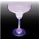 a clear bowl with purple stem 12 oz light up standard stem plastic margarita glass