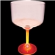 a clear bowl with red stem 18 oz light up standard stem plastic margarita glass