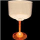 a clear bowl with orange stem 18 oz light up standard stem plastic margarita glass
