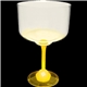 a clear bowl with yellow stem 18 oz light up standard stem plastic margarita glass