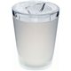 a frosted cup & clear lid 12 oz candy jar with lid