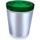 a clear cup & green lid desk caddy - foil insert