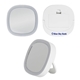 aerial view a white illumination mirror with stand, image 1 of 2