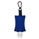 aerial view a royal .5 oz hand sanitizer with eva protector case and clip, image 1 of 2
