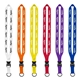 a group of 3/4 polyester lanyard with slide buckle release split - ring