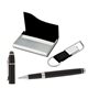 aerial view a black langley classic business gift set, image 1 of 2