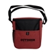 aerial view a red heathered cooler tote, image 1 of 6