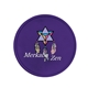 a purple stand - out phone holder, full color digital