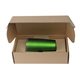 aerial view a matte metallic green 20 oz everest velvet - touch tumbler with gift box, image 1 of 4