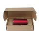 aerial view a matte metallic red 20 oz everest velvet - touch tumbler with gift box, image 1 of 4
