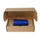 aerial view a matte metallic blue 20 oz everest velvet - touch tumbler with gift box, image 1 of 4