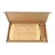 aerial view a natural bamboo bamboo cutting board with gift box, image 1 of 4