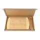 aerial view a natural bamboo bamboo cutting board with gift box, image 1 of 4