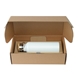 aerial view a white 21oz breckenridge stainless steel bottle with gift box, image 1 of 4