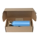 aerial view a light blue 21oz breckenridge stainless steel bottle with gift box, image 1 of 4