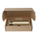 aerial view a gold 21oz breckenridge stainless steel bottle with gift box, image 1 of 4