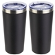 aerial view a black senso(r) classic 17 oz vacuum insulated stainless steel tumbler, image 1 of 2