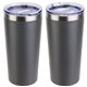 aerial view a gray senso(r) classic 17 oz vacuum insulated stainless steel tumbler, image 1 of 2