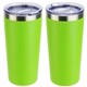 aerial view a lime green senso(r) classic 17 oz vacuum insulated stainless steel tumbler, image 1 of 2